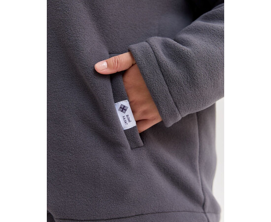 Зображення 5 Медична кофта жіноча флісова Фінляндія темно-сіра +SIZE р. 56, "БІЛИЙ ХАЛАТ" 608-525-881, Розмір: 56, Цвет: темно-сірий