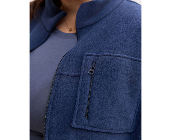 Зображення 4 Медична кофта жіноча флісова Фінляндія синя +SIZE р. 56, "БІЛИЙ ХАЛАТ" 608-322-881, Розмір: 56, Цвет: синий