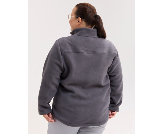 Изображение 3 Медицинская кофта женская флисовая Финляндия темно-серая +SIZE р. 68, "БЕЛЫЙ ХАЛАТ" 608-525-881, Размер: 68, Цвет: темно-серый