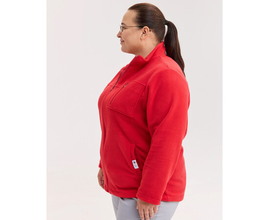 Изображение 3 Медицинская кофта женская флисовая Финляндия красная +SIZE р. 60, "БЕЛЫЙ ХАЛАТ" 608-434-881, Размер: 60, Цвет: красный