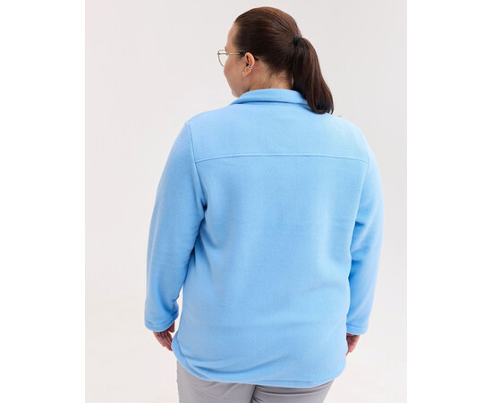Зображення 4 Медична кофта жіноча флісова Фінляндія блакитна +SIZE р. 66, "БІЛИЙ ХАЛАТ" 608-333-881, Розмір: 66, Цвет: блакитний
