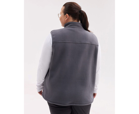 Зображення 4 Медична жилетка жіноча флісова Говерла темно-сіра +SIZE р. 64-66, "БІЛИЙ ХАЛАТ" 602-408-881, Розмір: 64-66, Цвет: темно-сірий