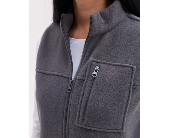 Зображення 4 Медична жилетка жіноча флісова Говерла темно-сіра р. 40-42, "БІЛИЙ ХАЛАТ" 601-408-881, Розмір: 40-42, Цвет: темно-сірий