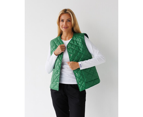 Зображення 2 Медична утеплена жилетка жіноча Осло зелена р. 40-42, "БІЛИЙ ХАЛАТ" 521-350-679, Розмір: 40-42, Цвет: зелений