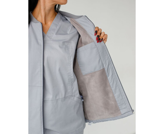 Зображення 6 Медична куртка жіноча Атланта сіра р. 56-58, "БІЛИЙ ХАЛАТ" 522-328-842, Розмір: 56-58, Цвет: сірий