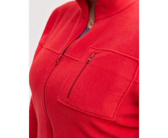 Зображення 5 Медична кофта жіноча флісова Фінляндія червона +SIZE р. 58, "БІЛИЙ ХАЛАТ" 608-434-881, Розмір: 58, Цвет: червоний