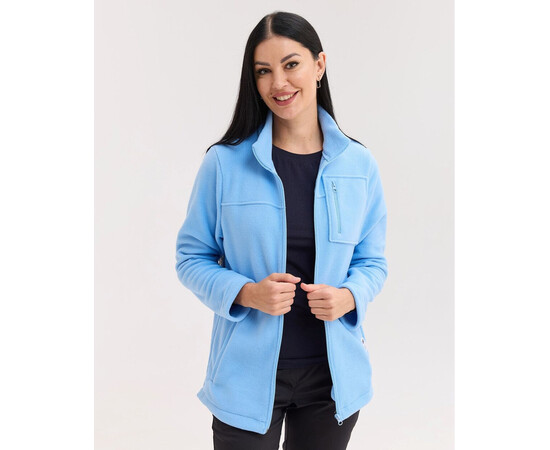 Изображение 2 Медицинская кофта женская флисовая Финляндия голубая р. 42, "БЕЛЫЙ ХАЛАТ" 607-333-881, Размер: 42, Цвет: голубой