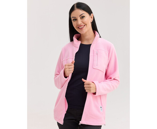 Изображение 3 Медицинская кофта женская флисовая Финляндия розовая р. 40, "БЕЛЫЙ ХАЛАТ" 607-337-881, Размер: 40, Цвет: розовый