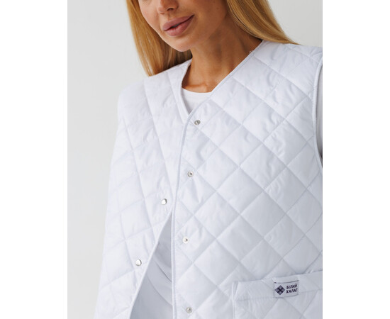 Изображение 5 Медицинская утепленная женская жилетка Осло белая р. 44-46, "БЕЛЫЙ ХАЛАТ" 521-324-679, Размер: 44-46, Цвет: белый