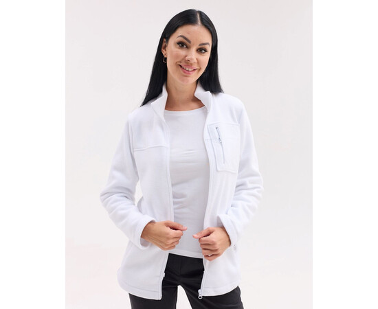Зображення 2 Медична кофта жіноча флісова Фінляндія біла р. 54, "БІЛИЙ ХАЛАТ" 607-324-881, Розмір: 54, Цвет: білий