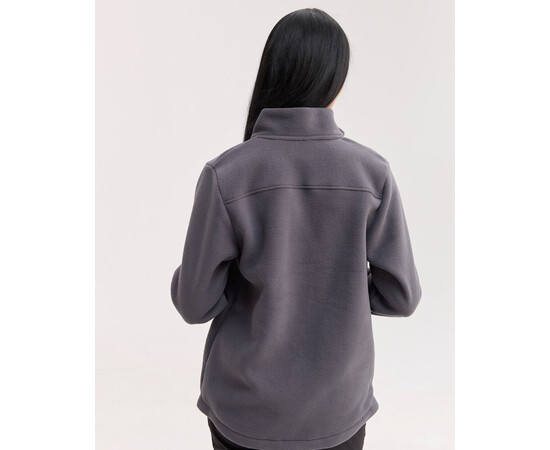 Изображение 3 Медицинская кофта женская флисовая Финляндия темно-серая р. 44, "БЕЛЫЙ ХАЛАТ" 607-525-881, Размер: 44, Цвет: темно-серый