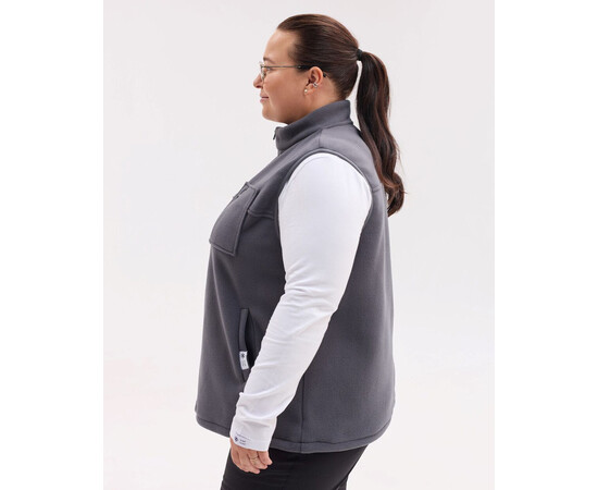 Зображення 3 Медична жилетка жіноча флісова Говерла темно-сіра +SIZE р. 64-66, "БІЛИЙ ХАЛАТ" 602-408-881, Розмір: 64-66, Цвет: темно-сірий