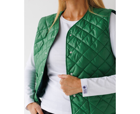 Зображення 4 Медична утеплена жилетка жіноча Осло зелена р. 48-50, "БІЛИЙ ХАЛАТ" 521-350-679, Розмір: 48-50, Цвет: зелений