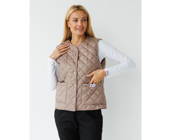 Зображення 2 Медична утеплена жилетка жіноча Осло мокко р. 40-42, "БІЛИЙ ХАЛАТ" 521-421-679, Розмір: 40-42, Цвет: моко