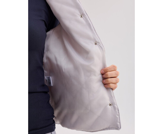 Изображение 7 Медицинская утепленная жилетка женская Осло светло-серая р. 40-42, "БЕЛЫЙ ХАЛАТ" 521-419-679, Размер: 40-42, Цвет: светло-серый