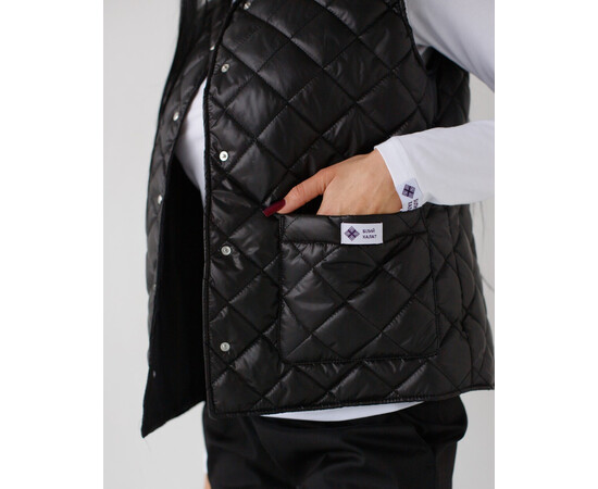 Зображення 5 Медична утеплена жилетка жіноча Осло чорна р. 48-50, "БІЛИЙ ХАЛАТ" 521-321-679, Розмір: 48-50, Цвет: чорний