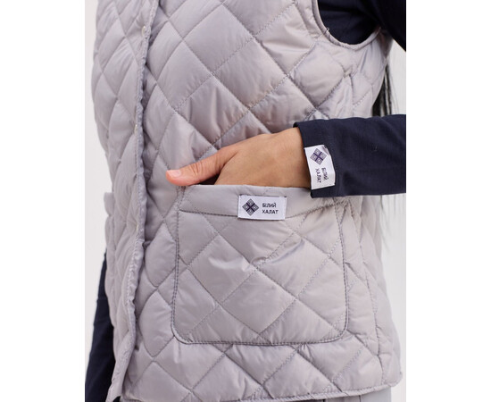 Зображення 5 Медична утеплена жилетка жіноча Осло світло-сіра р. 44-46, "БІЛИЙ ХАЛАТ" 521-419-679, Розмір: 44-46, Цвет: світло сірий