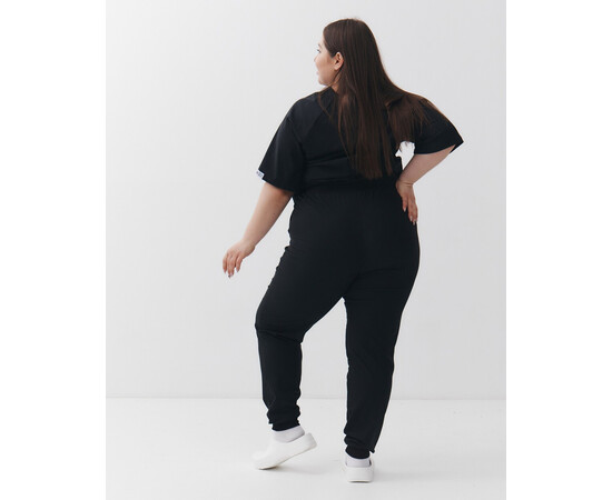 Зображення 2 Медичний хірургічний костюм жіночий Аризона чорний LARGE SIZE р. 64, "БІЛИЙ ХАЛАТ" 555-321-924, Розмір: 64, Цвет: чорний