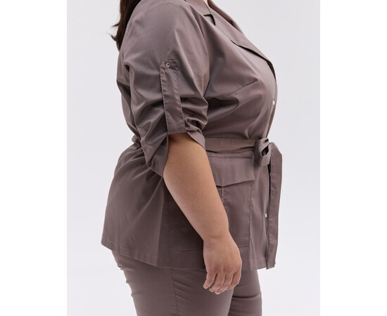 Изображение 9 Женский медицинский костюм Кейптаун какао +SIZE р. 64, "БЕЛЫЙ ХАЛАТ" 585-521-679, Размер: 64, Цвет: какао