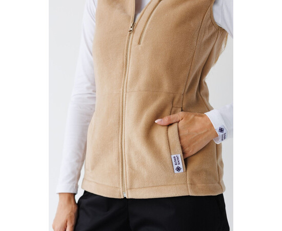 Зображення 4 Медична флісова жилетка Канада бежева (унісекс) р. 40-42, "БІЛИЙ ХАЛАТ" 368-367-842, Розмір: 40-42, Цвет: бежевый