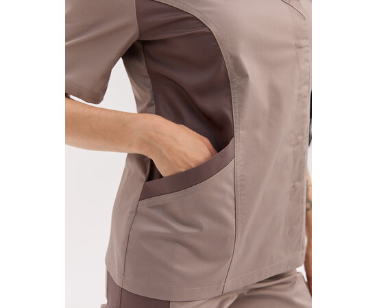 Зображення 4 Медичний костюм жіночий Остін мокко-какао р. 46, "БІЛИЙ ХАЛАТ" 583-537-679, Розмір: 46, Цвет: мокко-какао