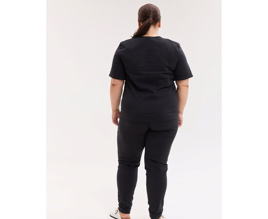 Зображення 2 Медичний хірургічний костюм жіночий Марсель чорний +SIZE р. 60, "БІЛИЙ ХАЛАТ" 499-321-708, Розмір: 60, Цвет: чорний