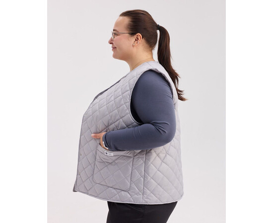 Изображение 3 Медицинская утепленная жилетка женская Осло светло-серая р. 40-42, "БЕЛЫЙ ХАЛАТ" 521-419-679, Размер: 40-42, Цвет: светло-серый