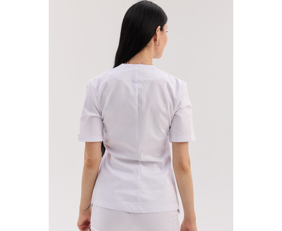 Зображення 2 Медичний костюм жіночий Остін білий peach р. 54, "БІЛИЙ ХАЛАТ" 583-324-679, Розмір: 54, Цвет: белый персиковый
