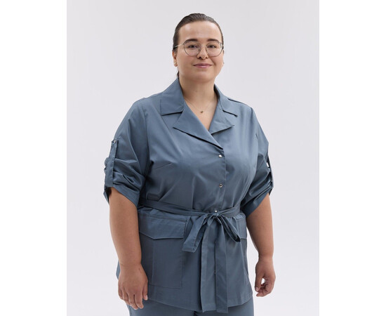 Зображення 5 Медичний костюм жіночий Кейптаун нефритовий +SIZE р. 58, "БІЛИЙ ХАЛАТ" 585-486-679, Розмір: 58, Цвет: нефритовий