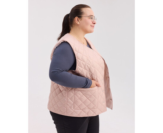 Изображение 3 Медицинская утепленная женская жилетка Осло светло-розовая р. 52-54, "БЕЛЫЙ ХАЛАТ" 521-414-679, Размер: 52-54, Цвет: светло-розовый