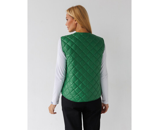 Зображення 3 Медична утеплена жилетка жіноча Осло зелена р. 60-62, "БІЛИЙ ХАЛАТ" 521-350-679, Розмір: 60-62, Цвет: зелений