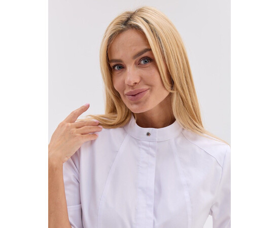 Зображення 5 Медичний халат жіночий Валенсія білий р. 54, "БІЛИЙ ХАЛАТ" 588-510-679, Розмір: 54, Цвет: білий