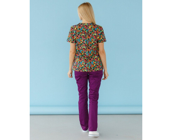 Зображення 2 Медична сорочка жіноча Топаз принт Tattoo р. 44, "БІЛИЙ ХАЛАТ" 126-362-706, Розмір: 44, Цвет: tattoo