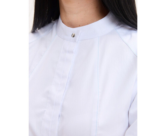 Зображення 5 Медичний халат жіночий Валенсія білий з м'ятною прострочкою р. 48, "БІЛИЙ ХАЛАТ" 588-541-679, Розмір: 48, Цвет: білий