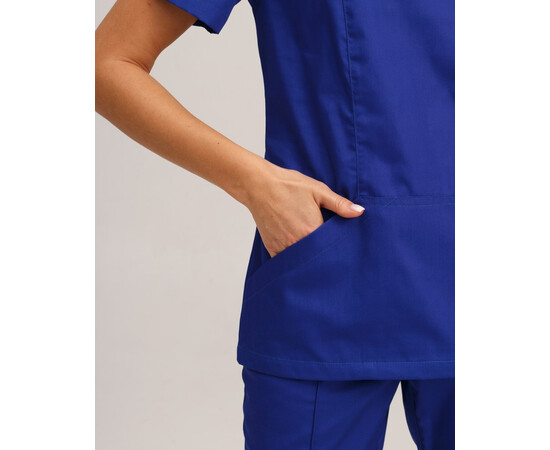 Зображення 5 Медичний хірургічний костюм жіночий Топаз електрик р. 46, "БІЛИЙ ХАЛАТ" 137-334-705, Розмір: 46, Цвет: електрик