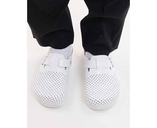 Зображення 2 Взуття медичне сабо анатомічні білі L4700 (натуральна шкіра) р. 45, "БІЛИЙ ХАЛАТ" 603-324-973, Розмір: 45, Цвет: білий