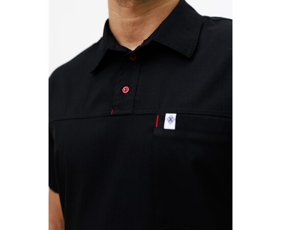 Изображение 4 Медицинский костюм мужской Теннесси черный р. 48, "БЕЛЫЙ ХАЛАТ" 550-321-677, Размер: 48, Цвет: черный