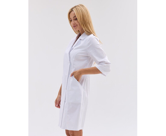 Зображення 2 Медичний халат жіночий Прага білий р. 46, "БІЛИЙ ХАЛАТ" 595-324-677, Розмір: 46, Цвет: білий