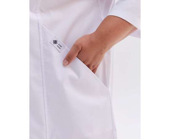 Зображення 4 Медичний халат жіночий Прага білий +SIZE р. 60, "БІЛИЙ ХАЛАТ" 596-324-677, Розмір: 60, Цвет: білий