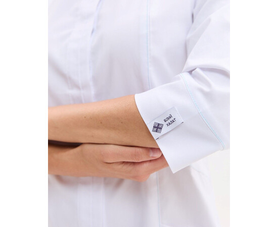 Зображення 6 Медичний халат жіночий Валенсія білий з м'ятною прострочкою р. 54, "БІЛИЙ ХАЛАТ" 588-541-679, Розмір: 54, Цвет: білий