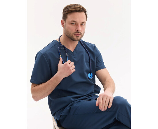 Зображення 4 Медичний хірургічний костюм чоловічий Портленд синій р. 56, "БІЛИЙ ХАЛАТ" 569-322-966, Розмір: 56, Цвет: синий