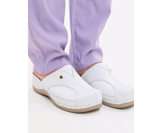 Зображення 2 Взуття медичне сабо анатомічні білі L912 (натуральна шкіра) р. 38, "БІЛИЙ ХАЛАТ" 603-324-723, Розмір: 38, Цвет: білий