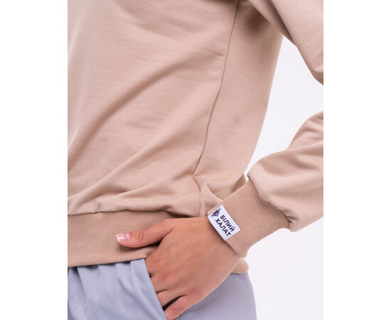 Зображення 3 Медичний світшот Нью-Йорк жіночий світло-бежевий р. XL, "БІЛИЙ ХАЛАТ" 359-494-730, Розмір: XL, Цвет: Світло-бежевий