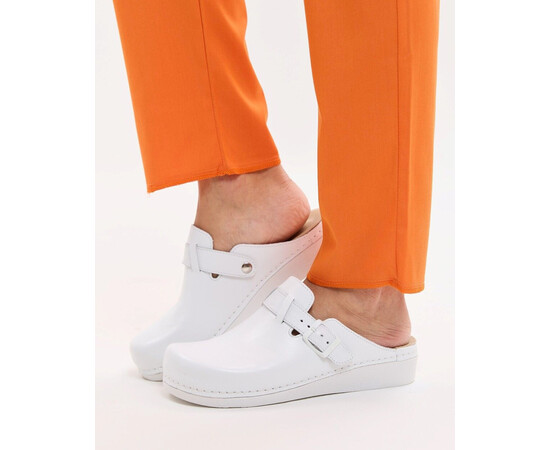 Зображення 2 Взуття медичне сабо анатомічні білі L5000 (натуральна шкіра) р. 39, "БІЛИЙ ХАЛАТ" 603-324-970, Розмір: 39, Цвет: білий