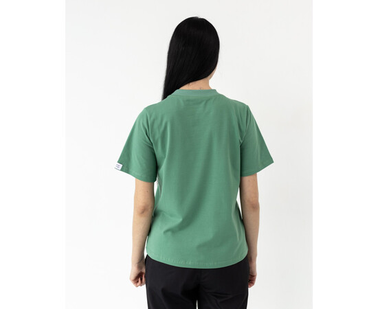 Изображение 3 Медицинская базовая футболка женская зеленая р. XL, "БЕЛЫЙ ХАЛАТ" 498-350-924, Размер: XL, Цвет: зеленый