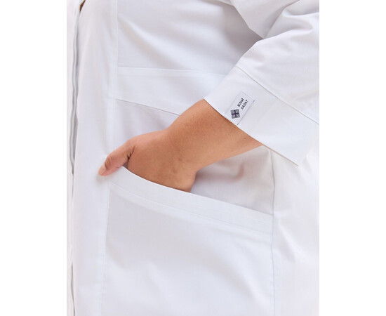 Зображення 6 Медичний халат жіночий Валенсія білий +SIZE р. 56, "БІЛИЙ ХАЛАТ" 594-510-679, Розмір: 56, Цвет: білий