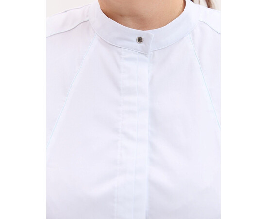 Зображення 3 Медичний халат жіночий Валенсія білий з м'ятною прострочкою +SIZE р. 56, "БІЛИЙ ХАЛАТ" 594-324-679, Розмір: 56, Цвет: білий