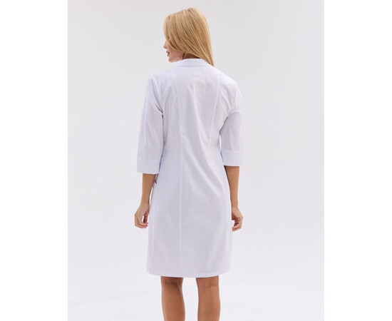 Зображення 3 Медичний халат жіночий Валенсія білий з принтованою вставкою Medical р. 48, "БІЛИЙ ХАЛАТ" 588-324-679, Розмір: 48, Цвет: білий