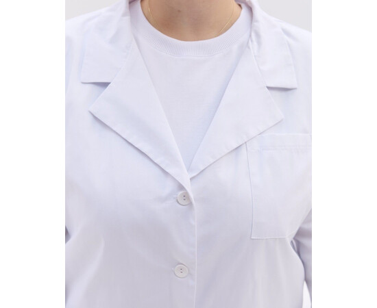 Зображення 4 Медичний халат Студент білий +SIZE (довгий рукав) р. 56, "БІЛИЙ ХАЛАТ" 587-324-677, Розмір: 56, Цвет: білий
