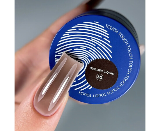 Изображение 3 Гель для наращивания Touch Builder Liquid Gel 30 черный шоколад, 15 мл , Объем (мл, г): 15, Цвет: 30